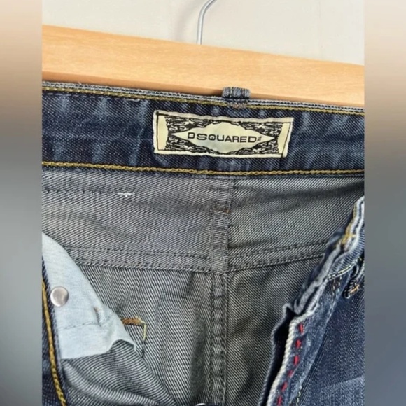 NWT - DSQUARED2 Size 29 Jeans Low Rise Blue White Y2K - Picture 7 of 13
